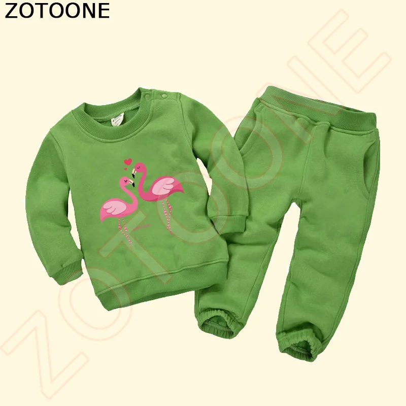 Нашивка ZOTOONE с единорогом фламинго Мультяшные термоклейкие Переводные нашивки