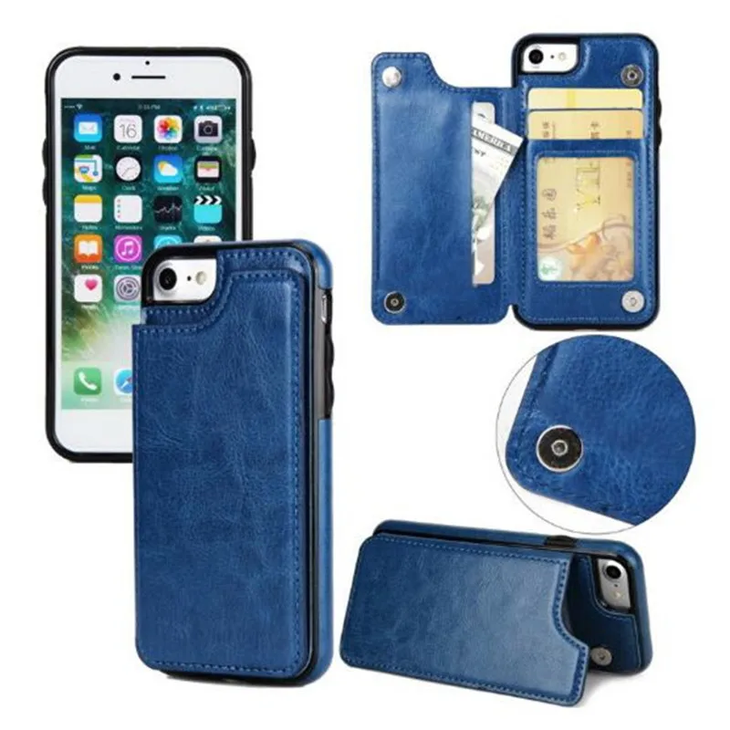 Чехол книжка из искусственной кожи с подставкой и отделением для карт iPhoneXs Xr Max X 8