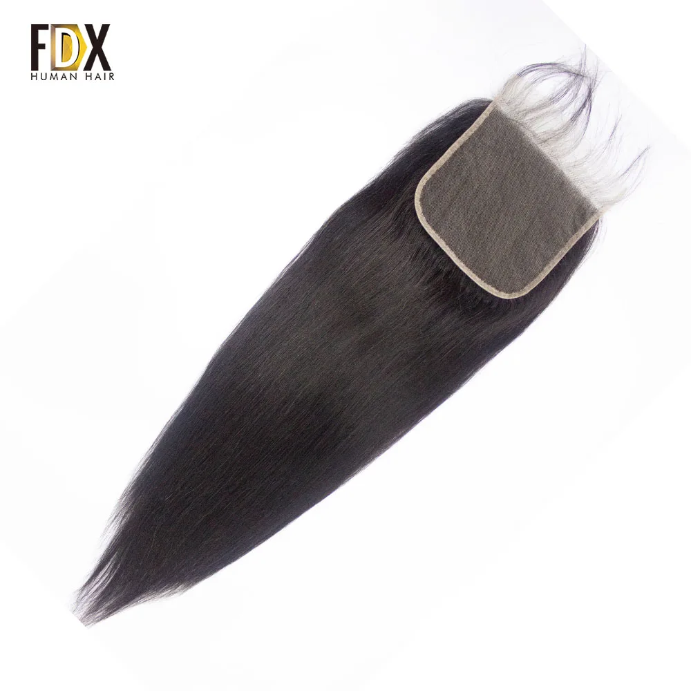 FDX Brzailian Hair 6x6 Lace Closure Straight Swiss Lace With Baby Hair Natural Human Hair 8 10 12 14 16 18 20 Inch remy closure