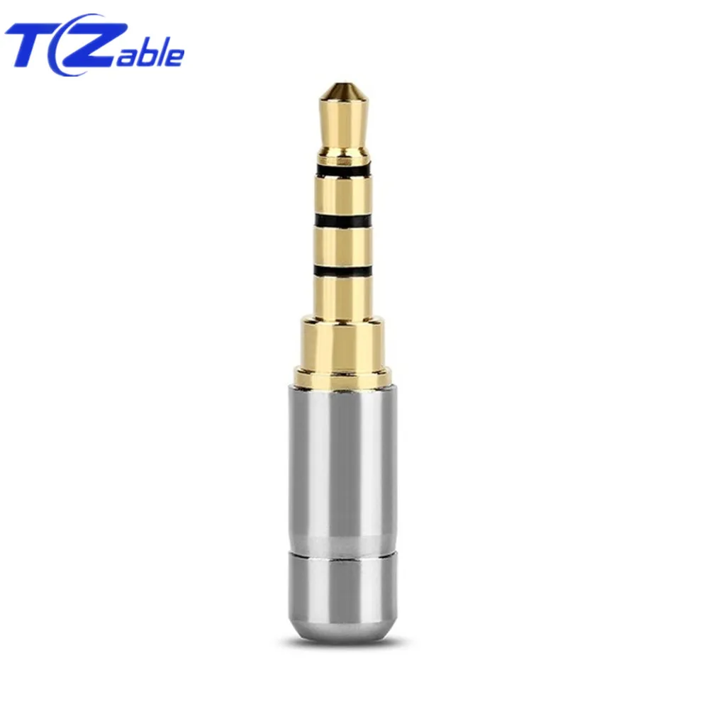 3.5mm 4 Pole Plug 3,5 мм стерео угловой разъем для наушников аудио разъем моно разъем 3/4 полюс Hifi Разъем для наушников обновление провода 3,5 мм Jack адаптер DIY - Цвет: 3.5mm 4 Pole Plug