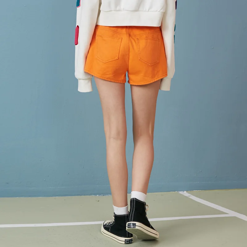 UNIFREE 2019 summer new arrival shorts women solid color high waist short pocket straight leg casual UHD191P001 | Женская одежда