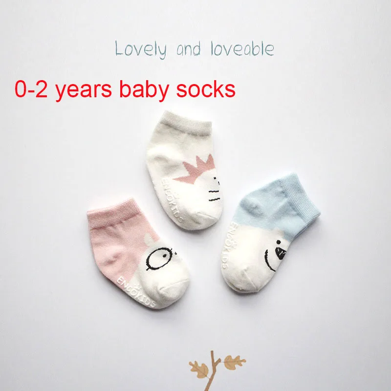 0-2 years baby socks 3 пар/лот, зима-осень, новые хлопковые носки для малышей, милые Мультяшные Носки для маленьких мальчиков и девочек, носки новорожденного малыша, нескользящие носки, детские носки - Цвет: 0-2 years baby socks