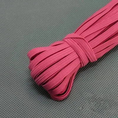 watermelon red Красочные высокоэластичные круглые резинки 6 мм канатная Резиновая лента линия спандекс лента швейная кружевная отделка поясная лента аксессуары для одежды - Цвет: watermelon red
