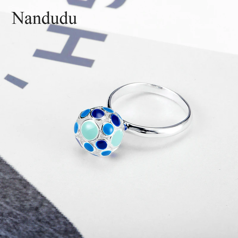 Nandudu Серебряный Цвет Футбол кольцо по оптовой цене для Для женщин леди бижутерия