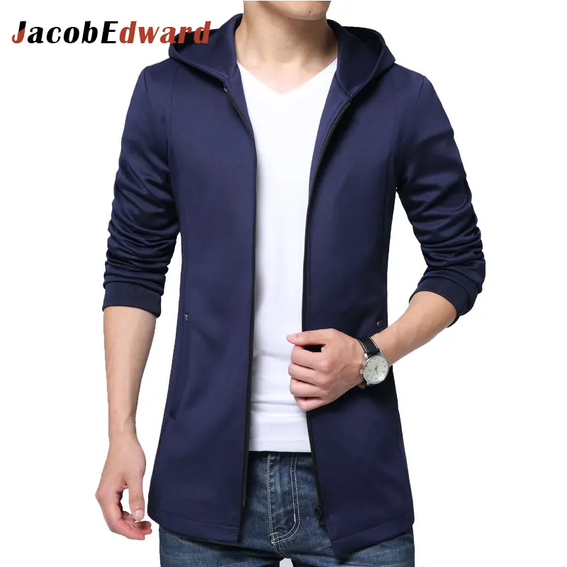 Солидный Мужчина Зимняя Куртка 2016 Новая Мода Зимнее Пальто Полиэстер С Длинным