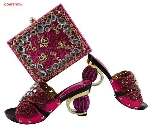 Doershow комплект и итальянских туфель сумочки для свадьбы в африканском стиле