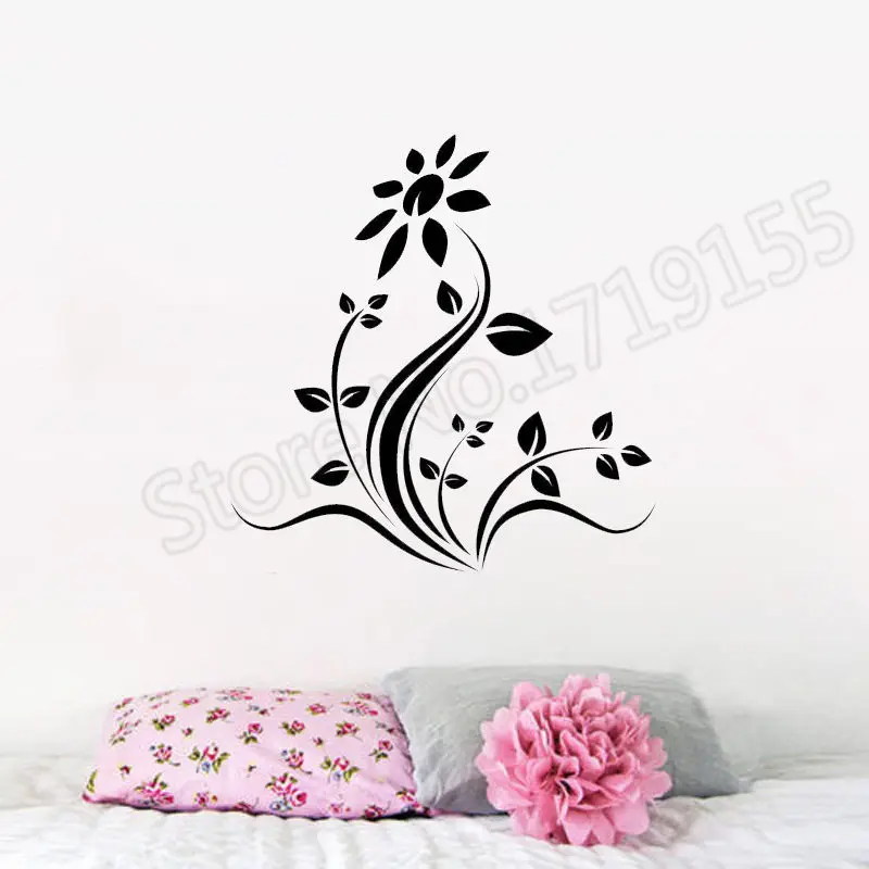 

Rose Floral Wall Sticker Removable Poster Decal Style Home Decoration Sunflower Nursery Wall Poster Mural Vinyl Wall Decor ZW143
