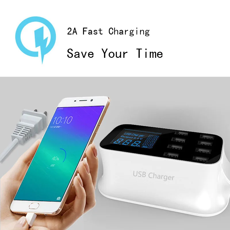 Мульти USB зарядное устройство Мобильная зарядная станция ЕС США Великобритания