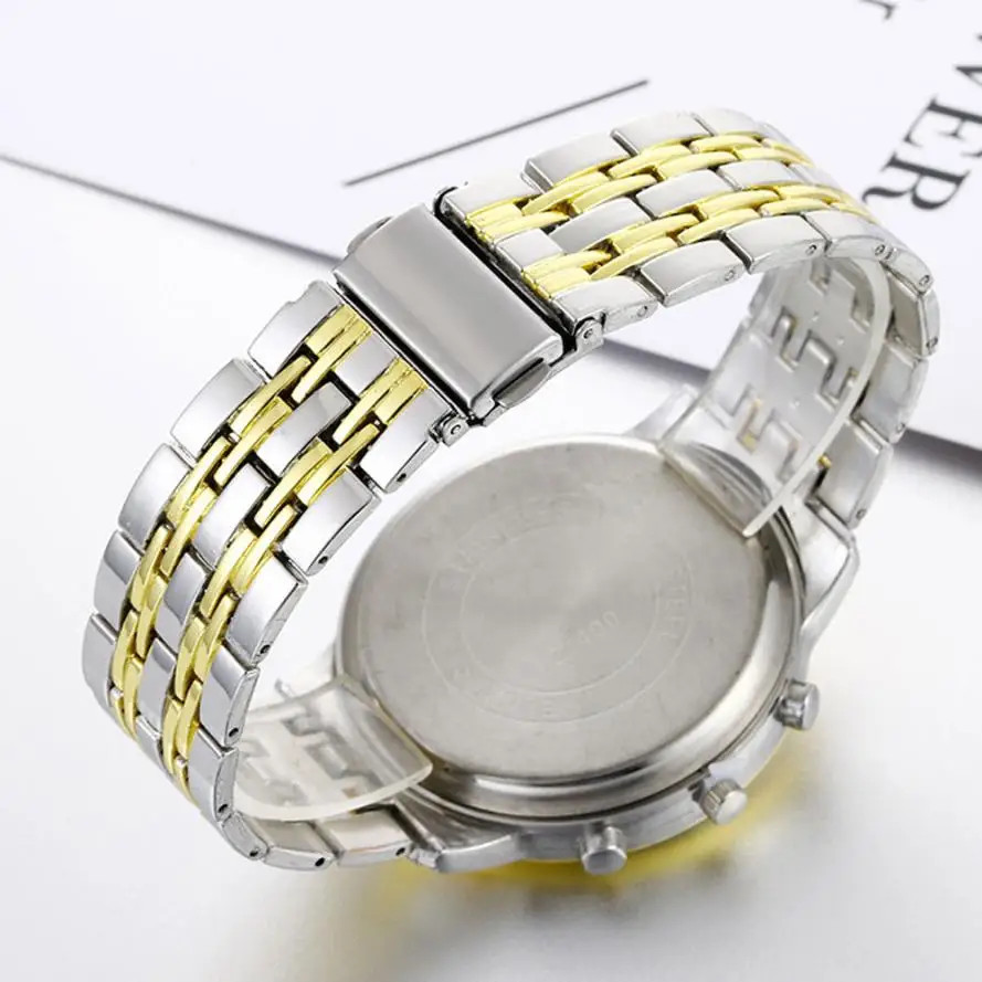 

New Top Brand Luxury Watch Men Military Sport Male Full Steel Strap Mens Watches Date Business Quartz Clock relogio masculino #C
