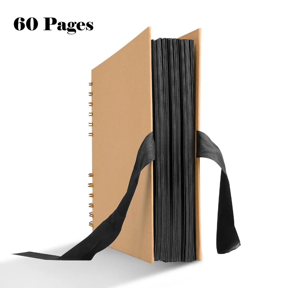 60 Pages Album 40/60 страниц DIY Фотоальбом скрапбук крафт бумага день Святого Валентина подарки Свадебный Гость юбилей путешествия книга памяти - Цвет: 60 Pages Album