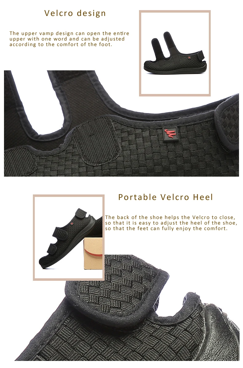Women's Extra Wide Width Adjustable Slippers Diabetic Edema Slippers Swollen Feet Walking Shoes Indoor Outdoor Orthopedic Sandal