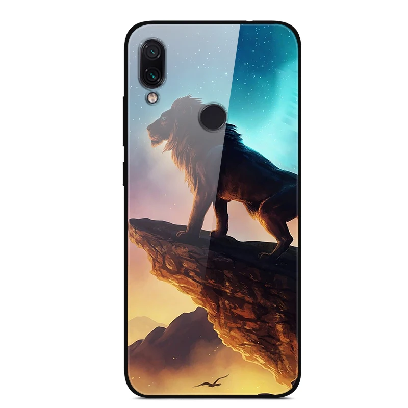 Для Xiaomi Redmi 7 Чехол из закаленного стекла твердая задняя крышка для Xiaomi Redmi Note 7 чехлы для телефонов силикон бампер Coque на Redmi7 Note7
