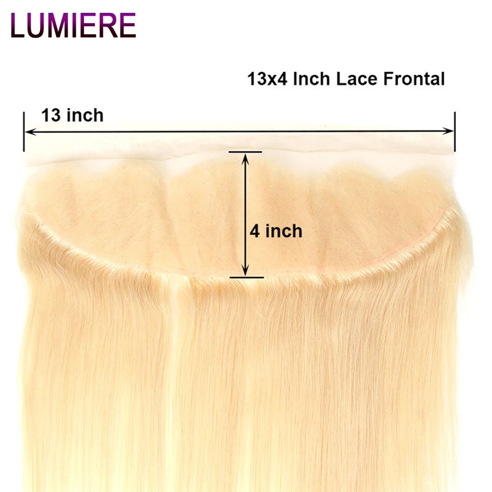 Lumiere волосы 13X4 синтетический фронтальный синтетическое закрытие бразильские 613 прямые человеческие волосы лобовое ухо к уху блонд фронтальная Remy