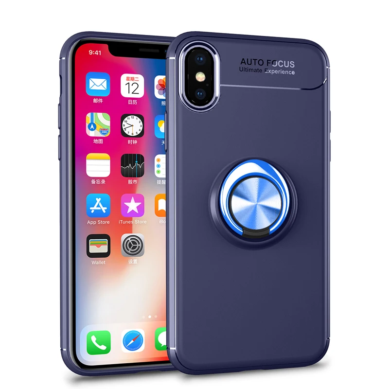 Роскошный чехол для Motorola Moto G7 Play Cover кольцевой магнитный держатель мягкий матовый силикон для Motorola G7 power для MOTO G7 Plus Case