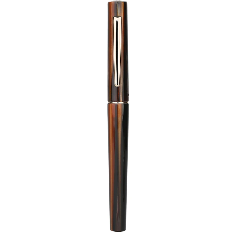 Brown(Only One Pen) Новинка Moonman N3 целлюлоидная акриловая ручка с красивыми полосками перьевая ручка Iridium EF/F перьевая модная Отличная офисная ручка для письма в подарок - Цвет: Brown(Only One Pen)