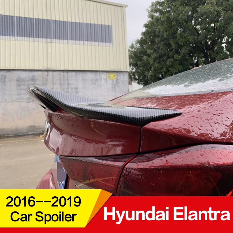 Используется для hyundai new Elantra/avante спойлер год глянцевое углеродное волокно/FRP заднее крыло R стиль спортивные аксессуары