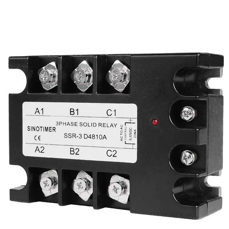 3 Phase Solid State Relay 10A D4810A 30-480V AC Load Output Module Switch DC-AC | Строительство и ремонт