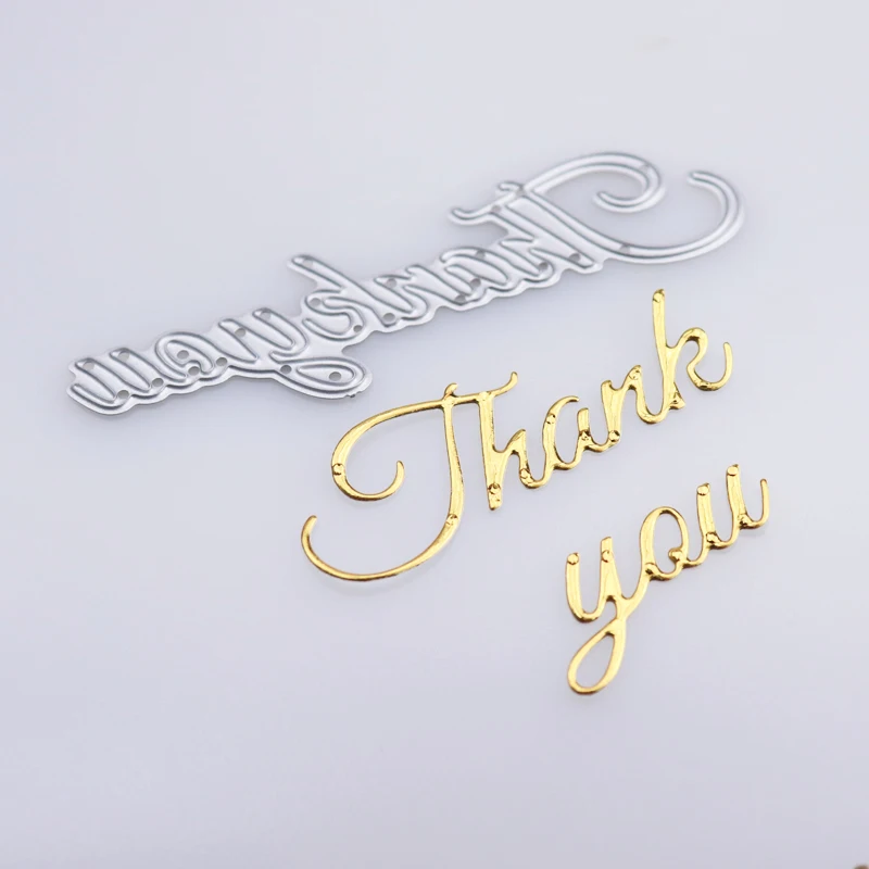 Thank You высечки штампов металла резки штампы Крафтовая окраска трафареты для DIY