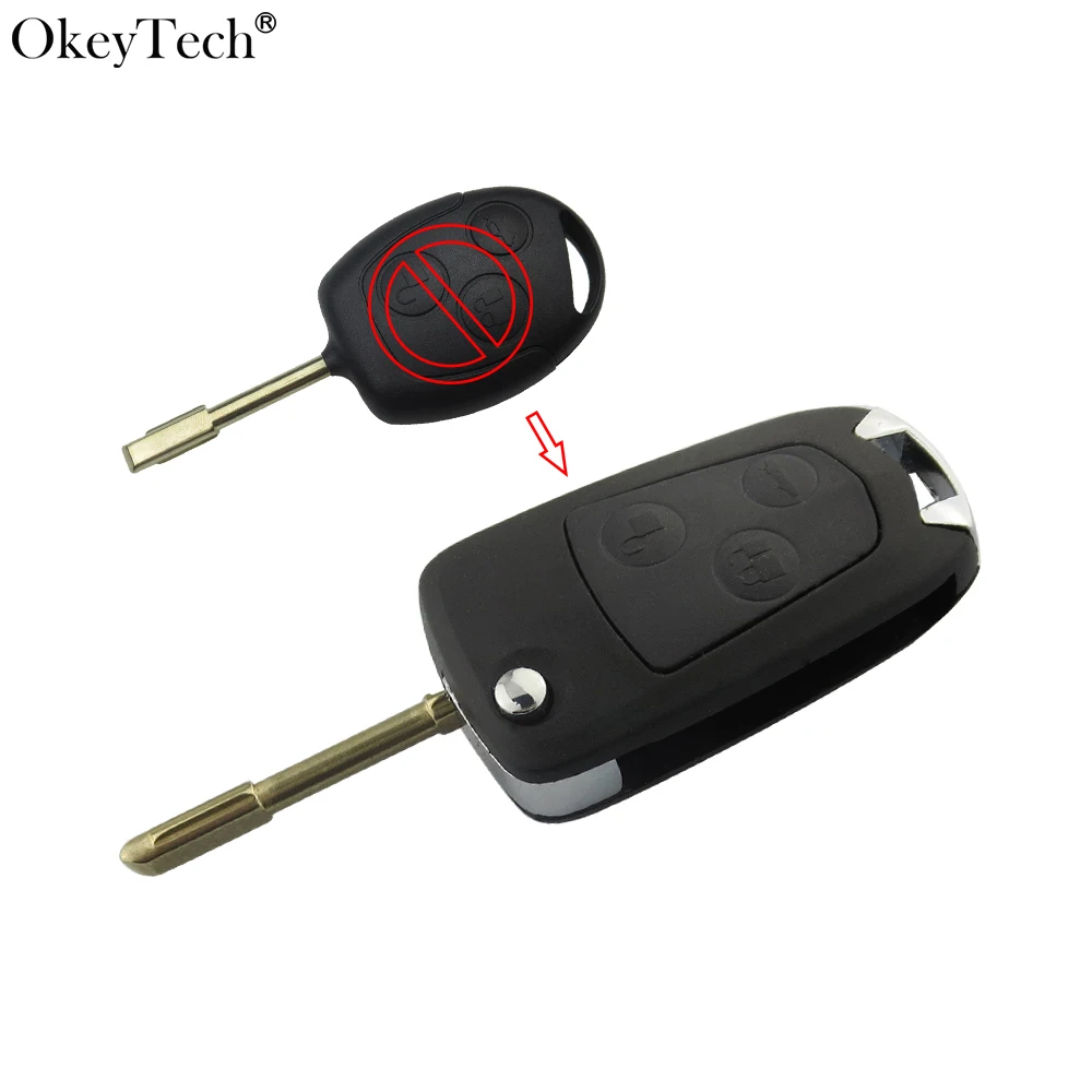 Okeytech 3 кнопочный автомобильный модифицированный складной дистанционный