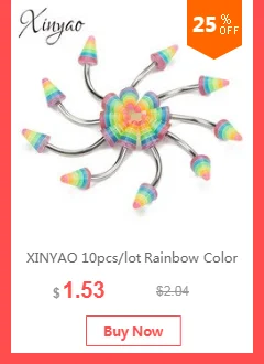 XINYAO 16 шт./лот хирургический стальной Нос Кольца Пирсинг для женщин серьги в стиле панк серьги-гвоздики Nariz Percing Nez пирсинг