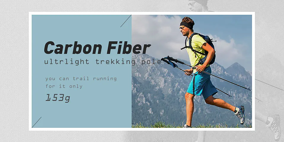 Naturehike сверхлегкий 4-секции складной регулируемый трекинговых палок углеродного волокна прогулки Пеший Туризм палочки NH18D020-Z