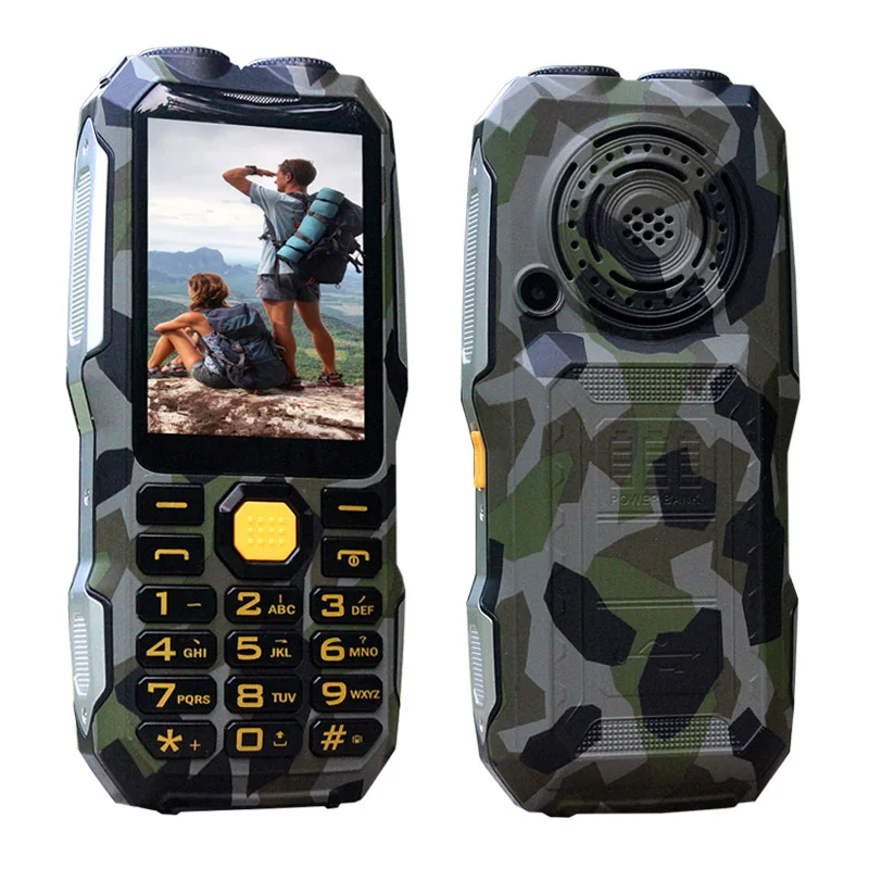 Dbeif d2016 волшебный голос двойной фонарик FM открытый противоударный MP3/MP4 Power Bank антенны аналогового ТВ прочный мобильный телефон сотовый p242