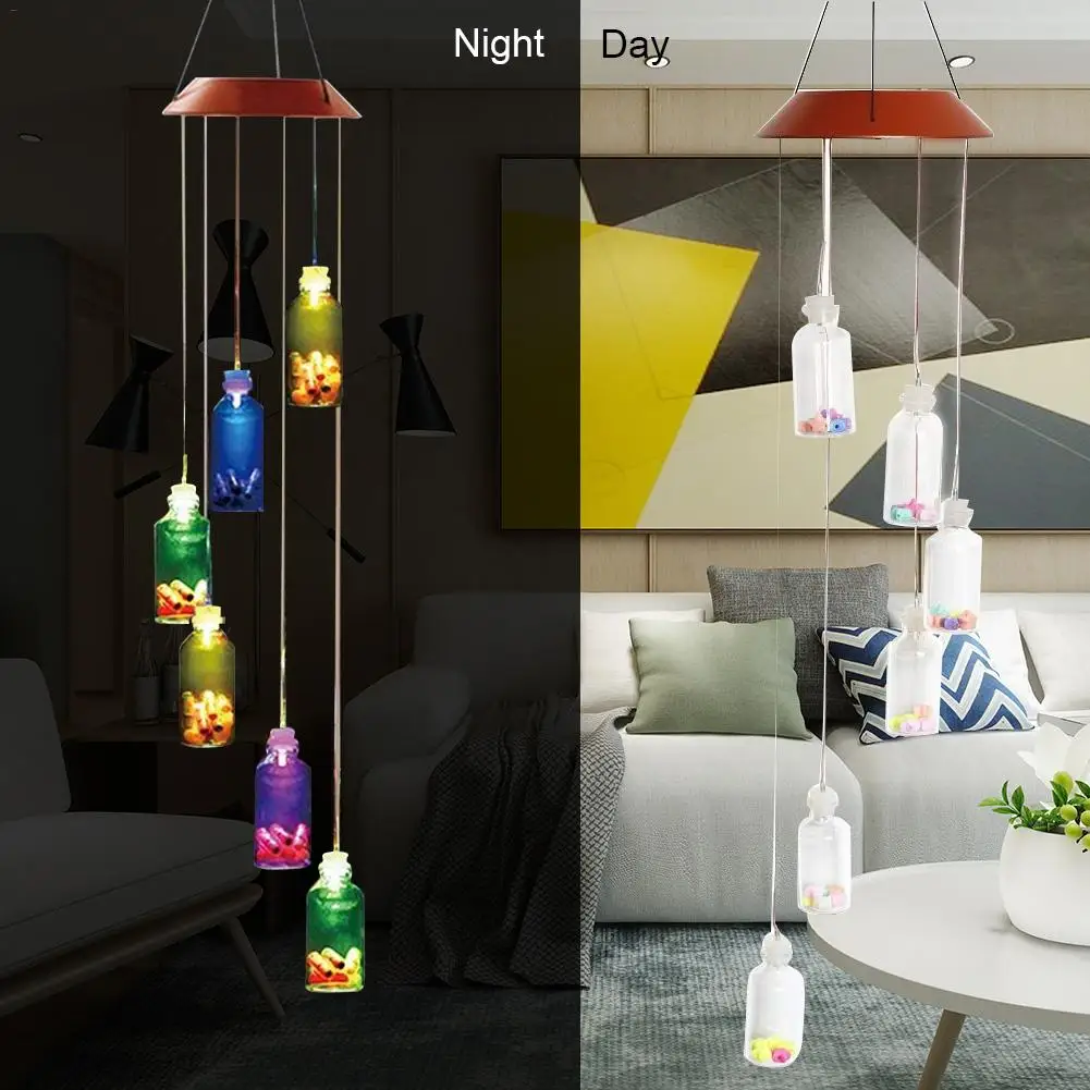 Наружная светодиодная Солнечная лампа меняющая цвет спиральная стрекоза ветер