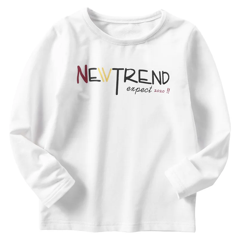 Коллекция 2019 года одежда для маленьких мальчиков Весенняя футболка школьные