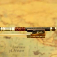 vingobow silver braided carbon fiber violin bow pro level ox horn frog new 44 sizemodel 200v unbleached horse hair straight