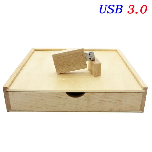 maple wood JASTER USB 3,0(170 мм* 170 мм* 35 мм) деревянный фотоальбом usb+ коробка usb флэш-накопитель 4 ГБ 8 ГБ 16 ГБ 32 ГБ свадебный подарок 0 - Цвет: maple wood