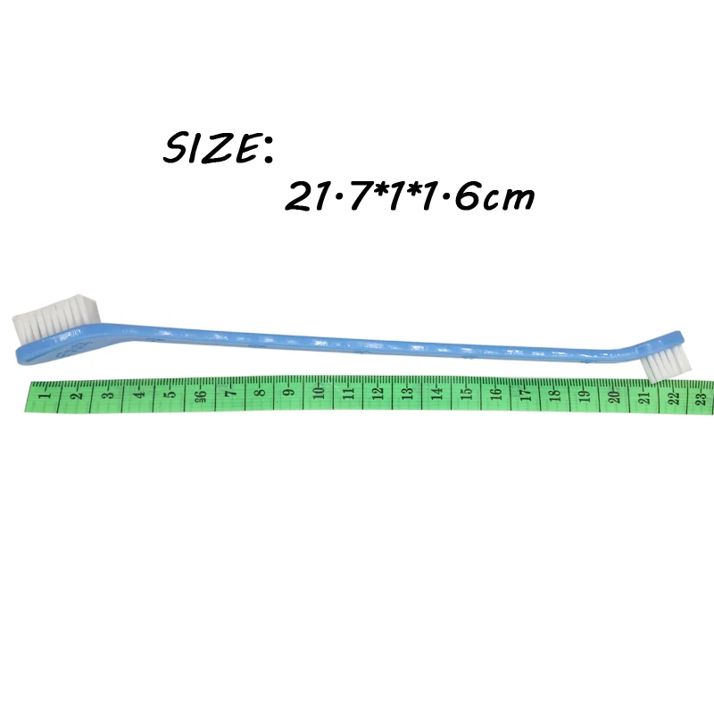 Чистая дыхательная двухголовая зубная щетка для собак кошек домашних животных