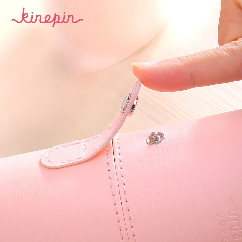 KINEPIN брендовые компактные 7 шт. кисти для макияжа, набор, набор для путешествий, эфирные, портативные, ПУ, держатель для кистей, трубка, кожаный контейнер для чашек