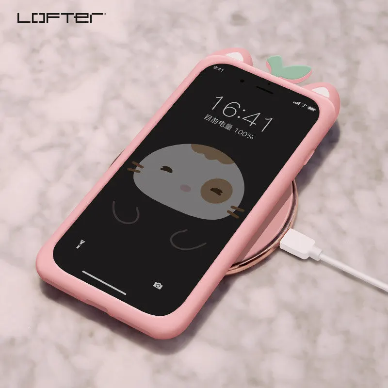 Мягкий объемный чехол с милым мультяшным кольцом для iPhone 6/6s девочек силиконовый
