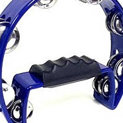 SEWS Tambourine Blue Hand Held with Double Row Metal Jingles Percussion Church Band | Drum