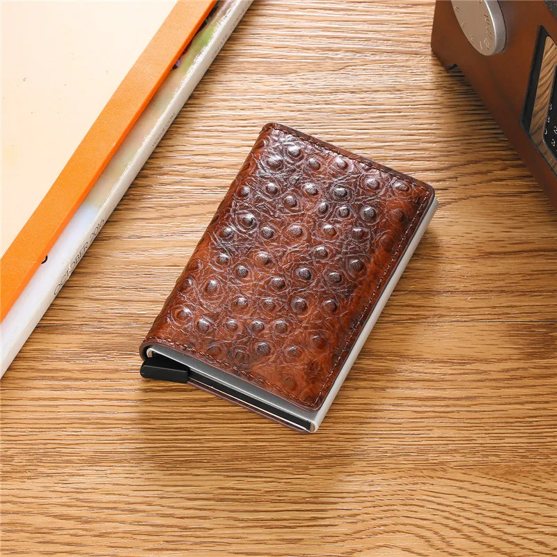 

Zovyvol Metal Credit men Business Mini ID card Wallet Dropship women Smart Wallet Business Card Holder Hasp Rfid Wallet Aluminum