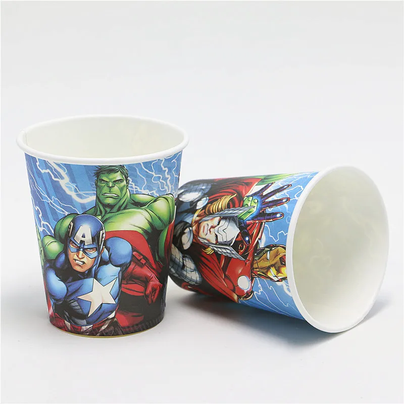 10 шт./партия чашки мультфильм Мститель супер геройская тематика вечерние день