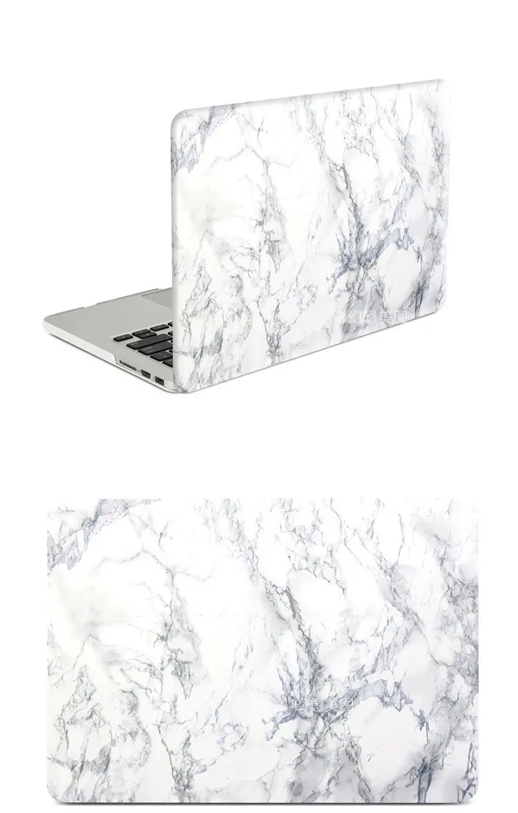 Новый жесткий чехол POSEIT с белым мрамором клавиатурой для Macbook Pro 13 15 Retina Air 11 12