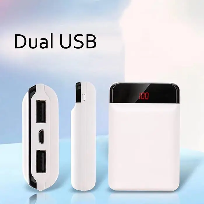 30000 mAh power Bank цифровой дисплей 2 USB портативный зарядный блок питания Тонкий