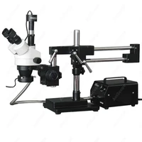 stereo boom microscope amscope supplies 3 5x 90x stereo boom microscope with 3mp camera fiber optic light