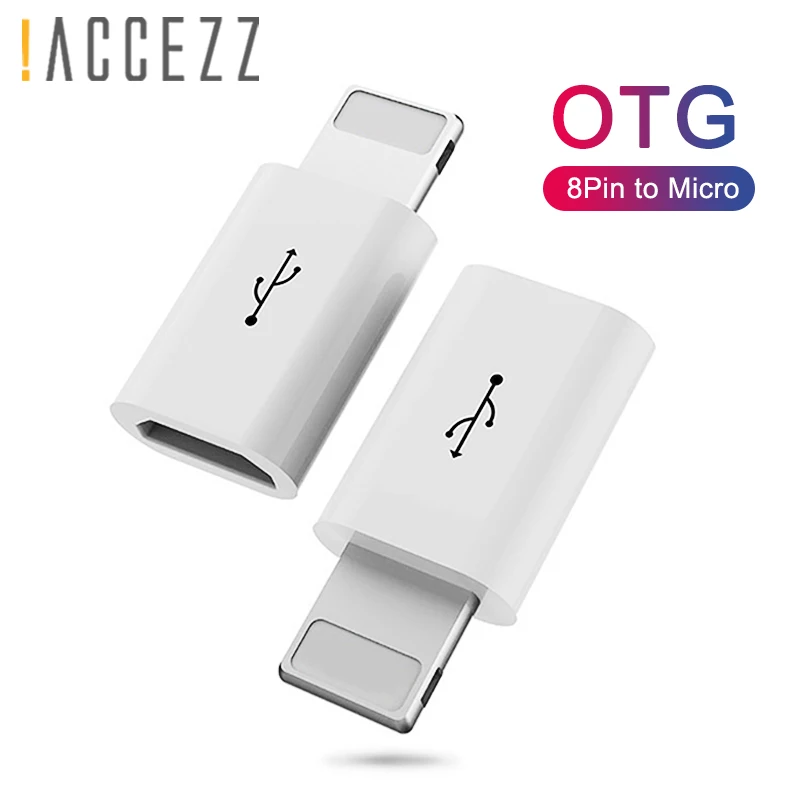 ! ACCEZZ OTG адаптер кабель Micro USB для освещения конвертер Apple iphone 5 6 7X8 Plus XS MAX XR разъем