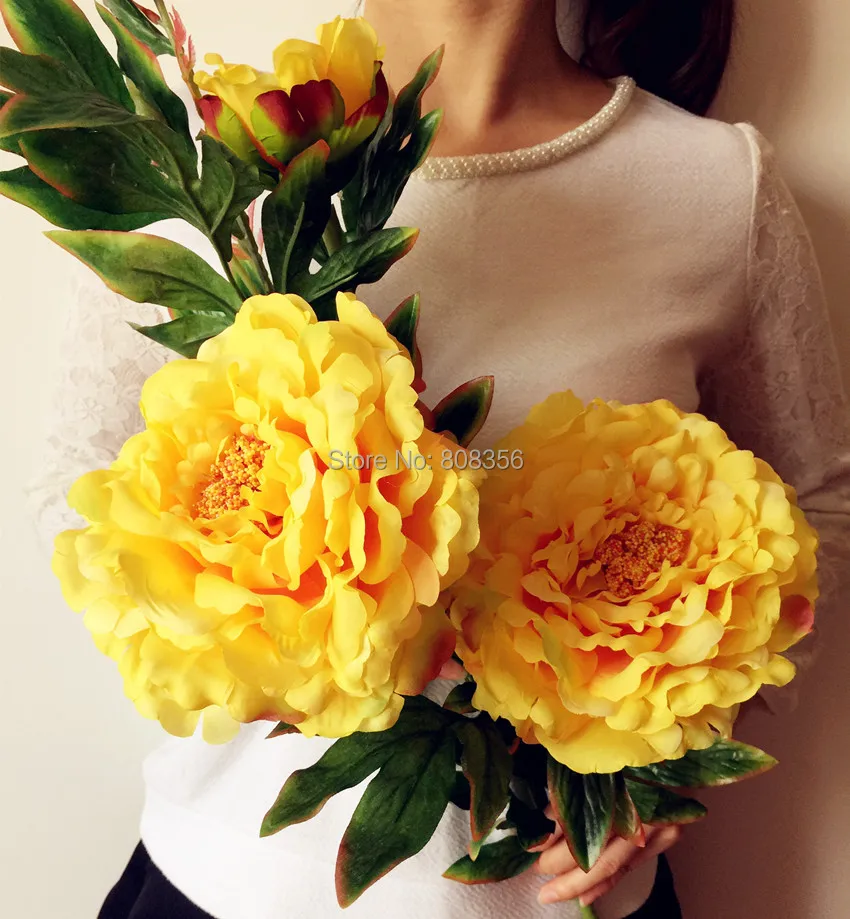 Large Size Peony Flower Fake Peonies 6 Colors for Home Garden Party Wedding Centerpieces Artificial Decorative Flowers | Дом и сад