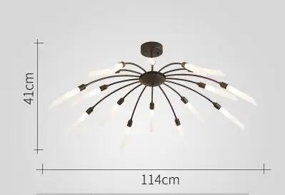 16 light black Современная Свеча Блеск G9 Светодиодная люстра матовая черная Золотая Потолочная люстра лампа для спальни Внутреннее освещение Luminaria Lamparas - Цвет абажура: 16 light black