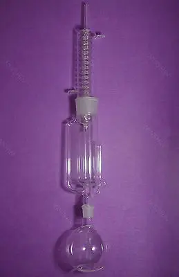 Soxhlet экстрактор с конденсатором Грэма одна стеклянная фляжка 1000 мл|glass copper|glass