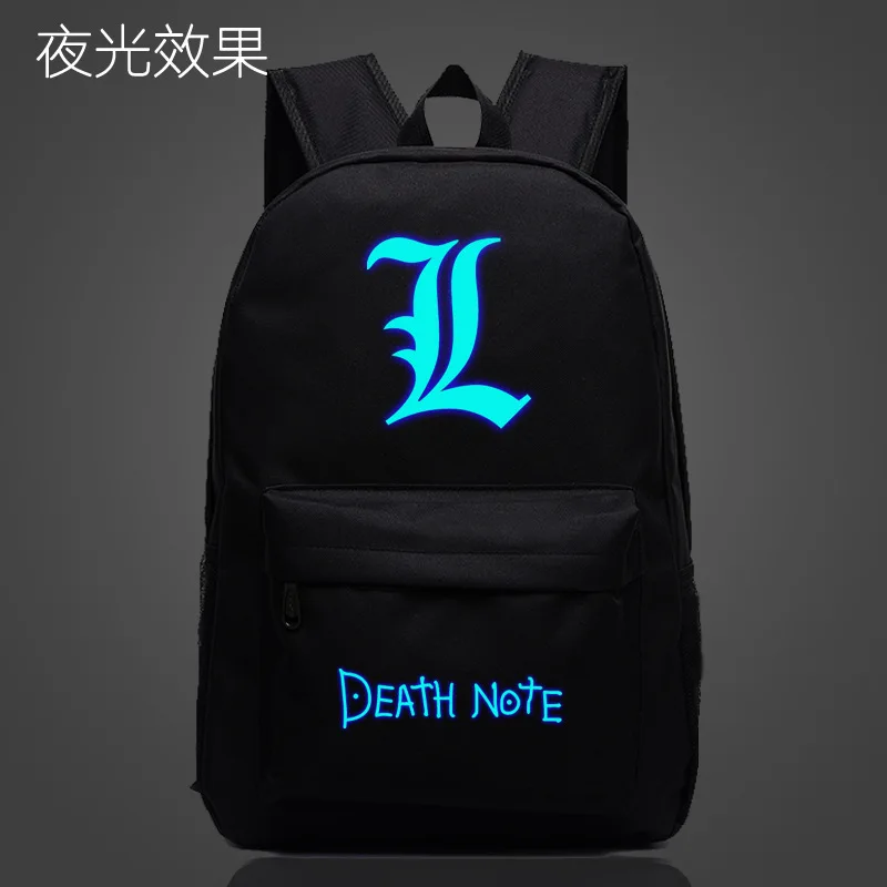 Высокое качество Lumious Death Note Рюкзак для мальчиков и девочек школьные сумки для подростков Оксфорд рюкзаки супер качество