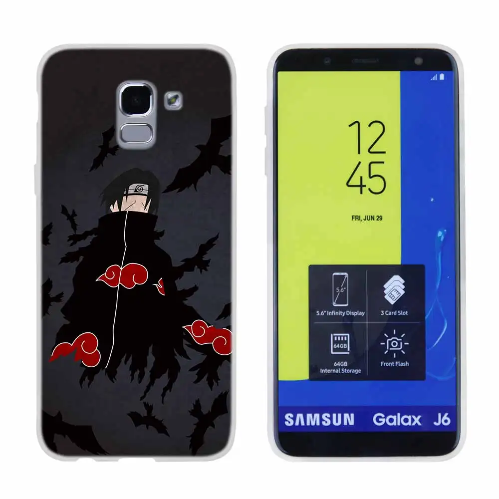 Чехол Мягкий чехол для samsung Galaxy J6 J8 J3 J5 J7 J4 плюс ЕС премьер-профессионал Ace героя аниме «Наруто Аниме черный фон - Цвет: as the picture 15