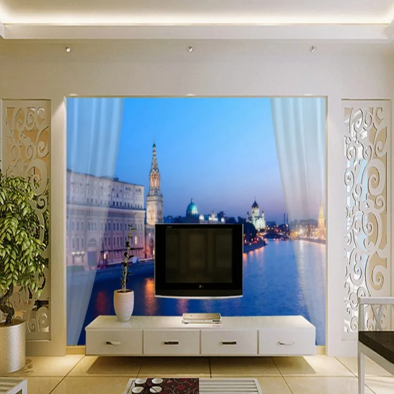 Фотообои с изображением реки и города|background wallpaper|photo wallpaperbars wallpaper |