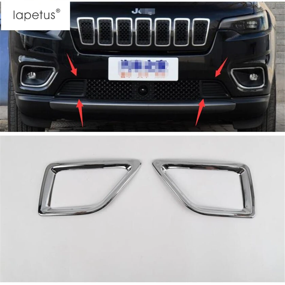 Lapetus аксессуары для Jeep Cherokee 2019 ABS передний бампер кондиционер Впускной молдинг