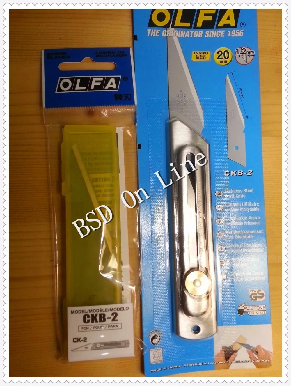 Нож из нержавеющей стали с лезвием OLFA Craftt 1 шт. CK 2 запасными лезвиями нож для хобби