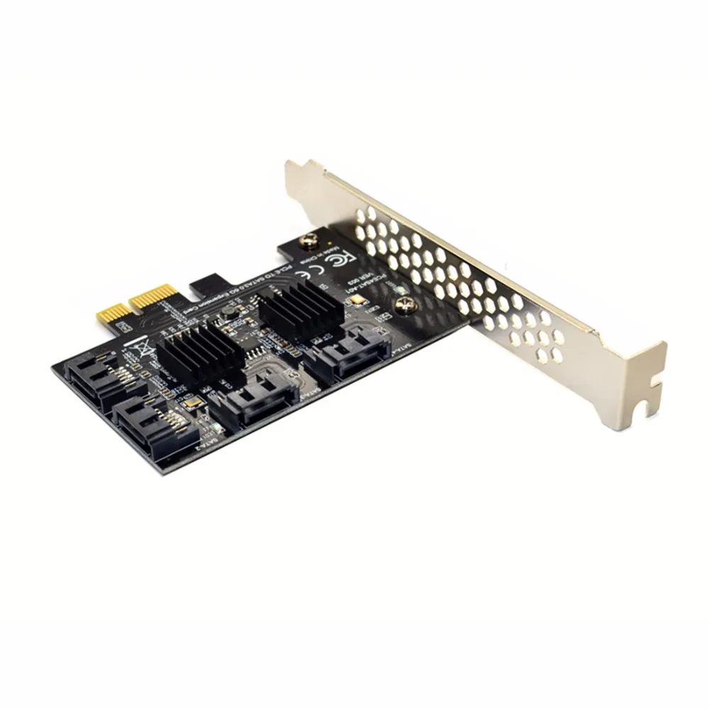 Настольный PCI-E к Sata3.0 6G PCI Express контроллер карты 4 порта плата адаптера расширения SATA плата с радиатором для ПК