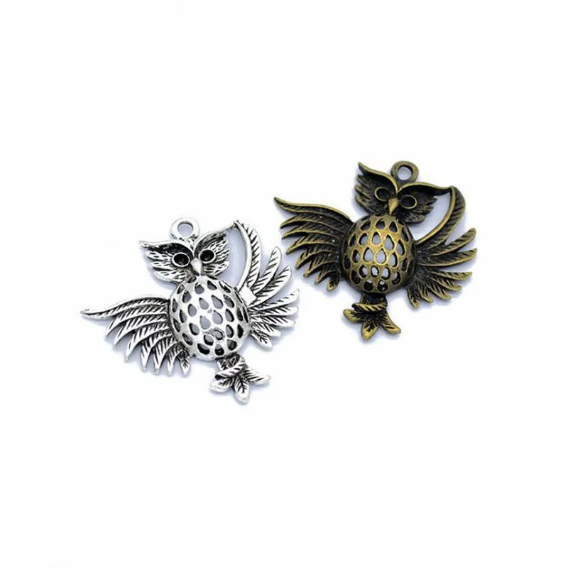 

20pcs 37x36m Alloy Owl Charms Pendants Vintage Silver Fashion Charm Pendant